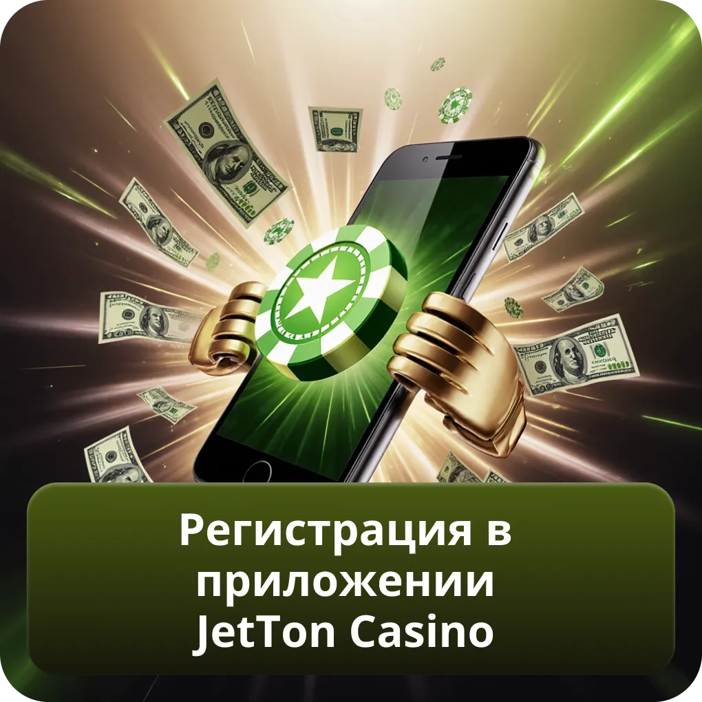 Регистрация в приложении JetTon Casino